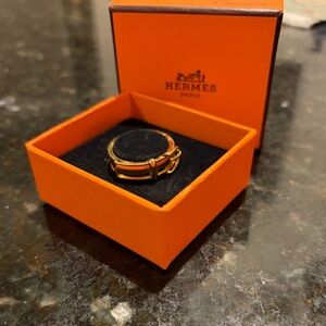 Hermès—Gold Buckle Scarf Ring w/ BOX